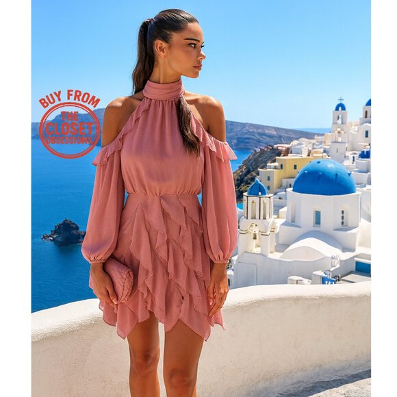 ZARA BLOGGER FAVE!!! High Collar Mini Dress NWT LAST ONE!!! - Picture 1 of 16